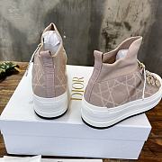 Dior Knit Fabric Walk'n'Dior High Top Beige Sneakers - 4