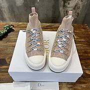 Dior Knit Fabric Walk'n'Dior High Top Beige Sneakers - 2