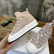 Dior Knit Fabric Walk'n'Dior High Top Beige Sneakers - 3