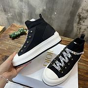 Dior Knit Fabric Walk'n'Dior High Top Black Sneakers - 2
