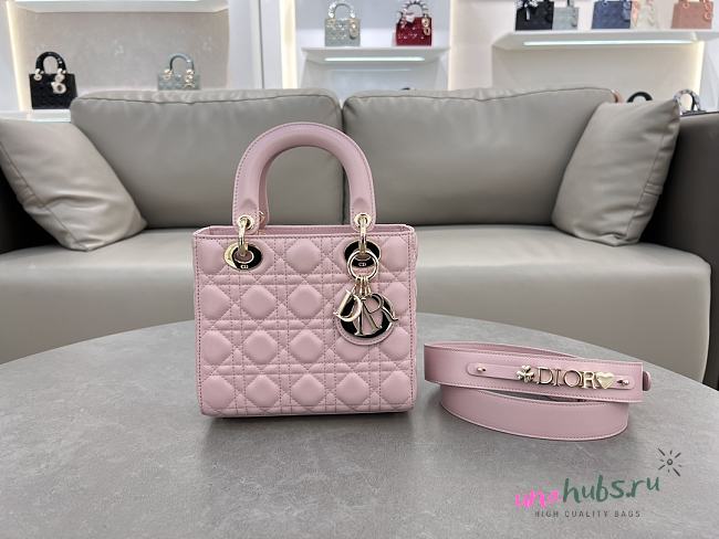 Dior Small Lady Bag Pink Gold 20cm - 1