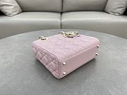 Dior Small Lady Bag Pink Gold 20cm - 5