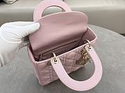 Dior Small Lady Bag Pink Gold 20cm - 4
