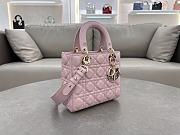 Dior Small Lady Bag Pink Gold 20cm - 3