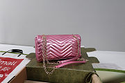 Gucci Marmont medium shoulder bag Bright pink 26x15x7cm - 4