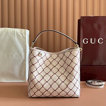 Gucci Emblem bucket bag white 25x25x15cm
