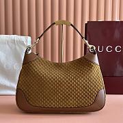 Gucci B medium shoulder bag brown suede 40x25x9cm - 1