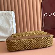 Gucci B medium shoulder bag brown suede 40x25x9cm - 3