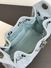 Chanel Mini 25 Handbag Blue Caviar Silver 22x20x12.5cm - 4