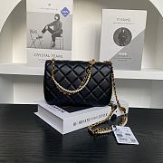 Chanel 25P Flap Bag Black Lambskin 20x14x4.5cm - 2