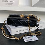 Chanel 25P Flap Bag Black Lambskin 20x14x4.5cm - 3
