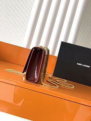 YSL Kate Bag Red Crocodile Gold 20x12x5cm - 4