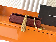 YSL Kate Bag Red Crocodile Gold 20x12x5cm - 3