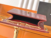 YSL Kate Bag Red Crocodile Gold 20x12x5cm - 2