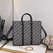 Dior East-West Tote Bag Beige and Black 40.5x35x12cm - 1