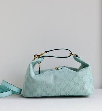 Gucci Vanity medium top handle bag blue 27.5x13x14.5cm
