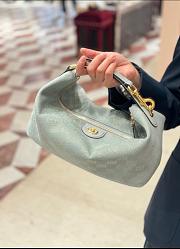 Gucci Vanity medium top handle bag blue 27.5x13x14.5cm - 5