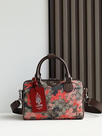 Gucci GG small duffle bag Pink and red 25x16x14cm