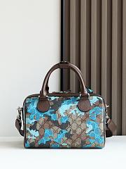Gucci GG small duffle bag blue 25x16x14cm - 4