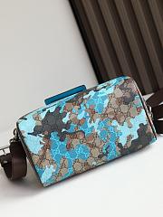 Gucci GG small duffle bag blue 25x16x14cm - 2