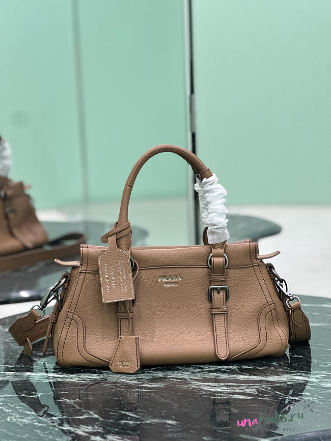 Prada Large leather tote bag Caramel 35x22x11cm - 1