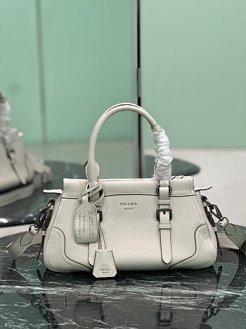 Prada Large leather tote bag white 35x22x11cm