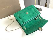 Bvlgari Serpenti Forever Green Ostrich 25x16.5x8cm - 5