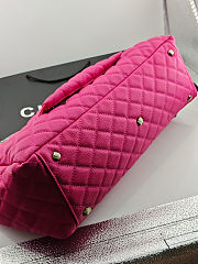 Chanel Maxi Flap Bag XXL Caviar Pink Silver 46x27x13cm - 5