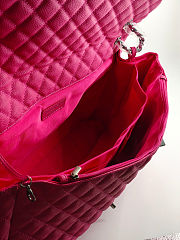 Chanel Maxi Flap Bag XXL Caviar Pink Silver 46x27x13cm - 2