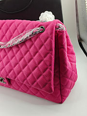 Chanel Maxi Flap Bag XXL Caviar Pink Silver 46x27x13cm - 4