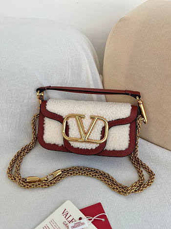 Valentino Garavani Locò Small shearling 20x11x5cm