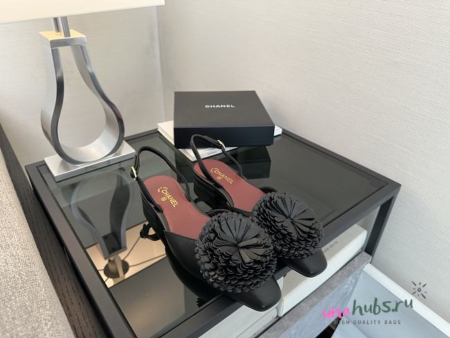 Chanel Slingback Black Flat - 1