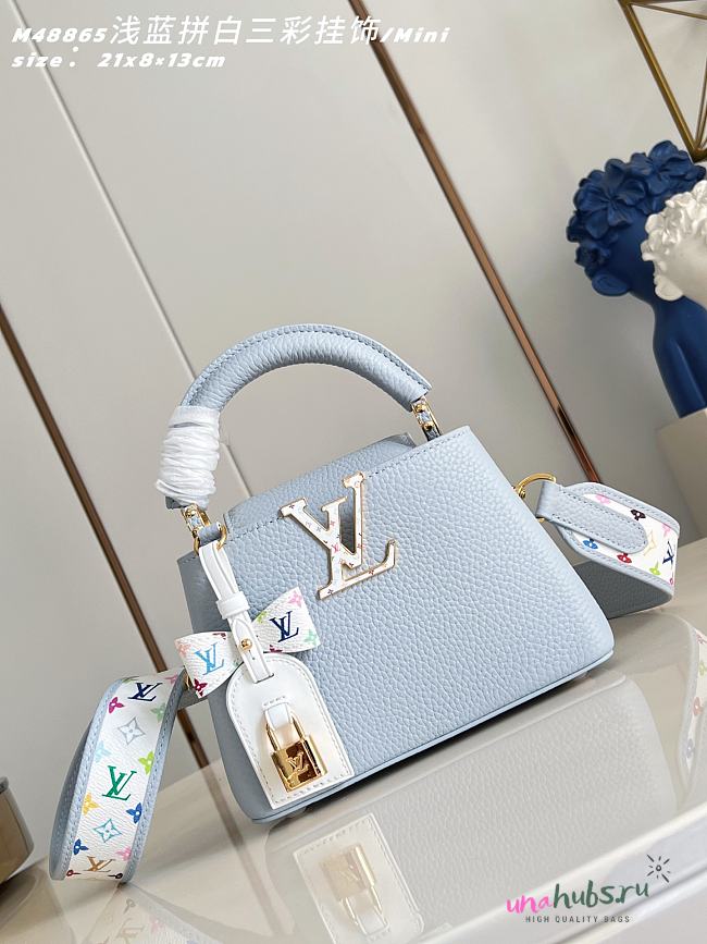 Louis Vuitton Mini Capucines Blue 21x13.6x8cm - 1