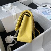 Chanel Medium Flap Bag Yellow Caviar Gold 25cm - 5