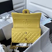 Chanel Medium Flap Bag Yellow Caviar Gold 25cm - 4