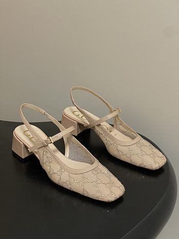 Gucci GG slingback pumps Beige 4.5cm