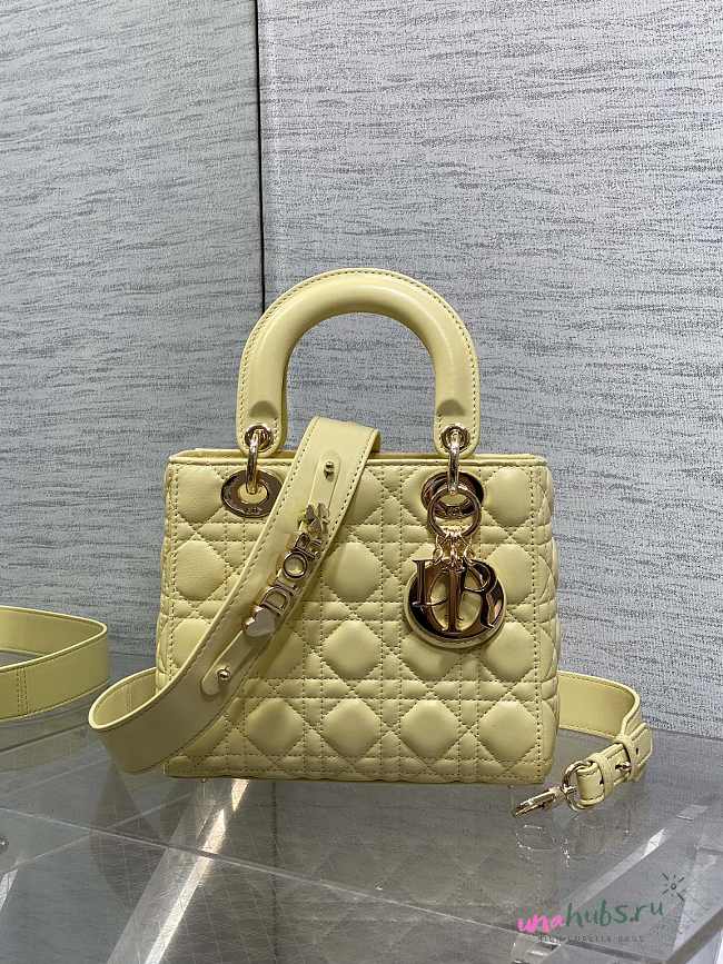 Dior Lady Small Bag 20cm Yellow Color  - 1