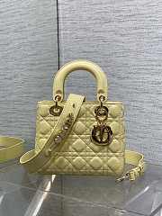 Dior Lady Small Bag 20cm Yellow Color  - 1