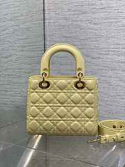 Dior Lady Small Bag 20cm Yellow Color  - 4