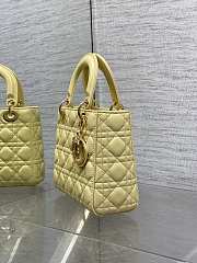 Dior Lady Small Bag 20cm Yellow Color  - 3