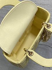 Dior Lady Small Bag 20cm Yellow Color  - 2