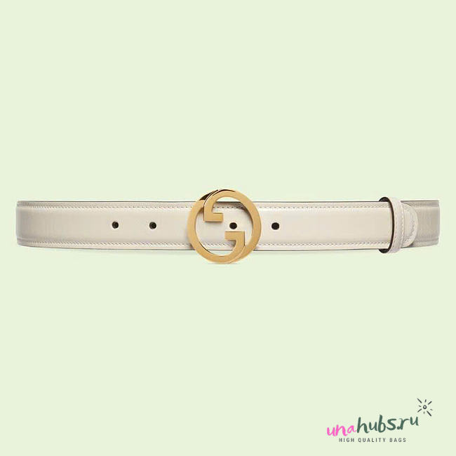 Gucci White Belt 3cm - 1
