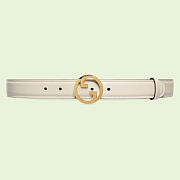 Gucci White Belt 3cm - 1