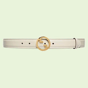 Gucci White Belt 3cm
