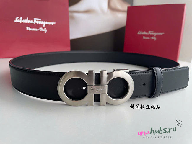 Salvatore Ferragamo Black Belt 3.5cm - 1