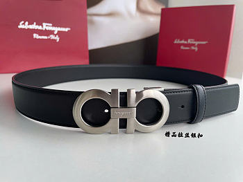 Salvatore Ferragamo Black Belt 3.5cm