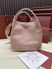 Loro Piana Large Bale bag Calfskin Pink 36x28x22cm - 1