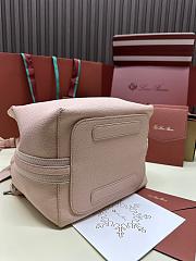Loro Piana Large Bale bag Calfskin Pink 36x28x22cm - 3