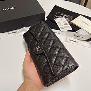 Chanel Wallet Black Caviar Silver 19cm - 3