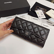 Chanel Wallet Black Caviar Silver 19cm - 4